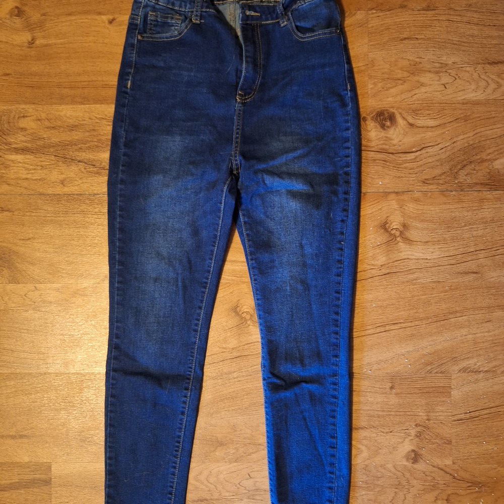 SHEIN Dark Blue Skinny Jeans